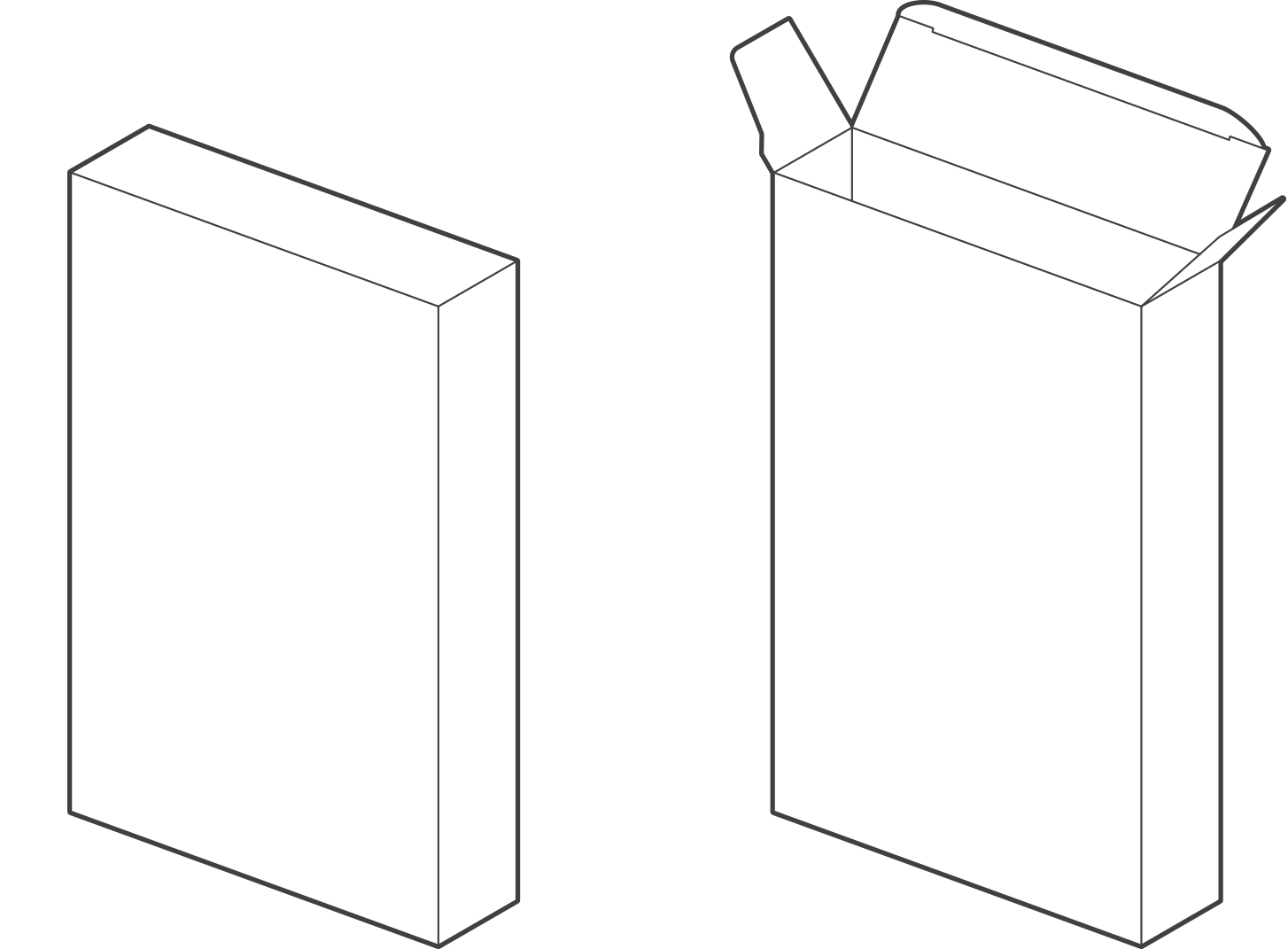 A drawing of this type of packaging