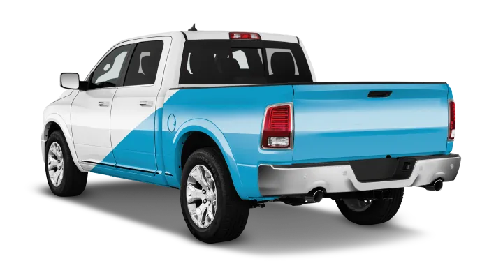 Partial wrap on a pickup