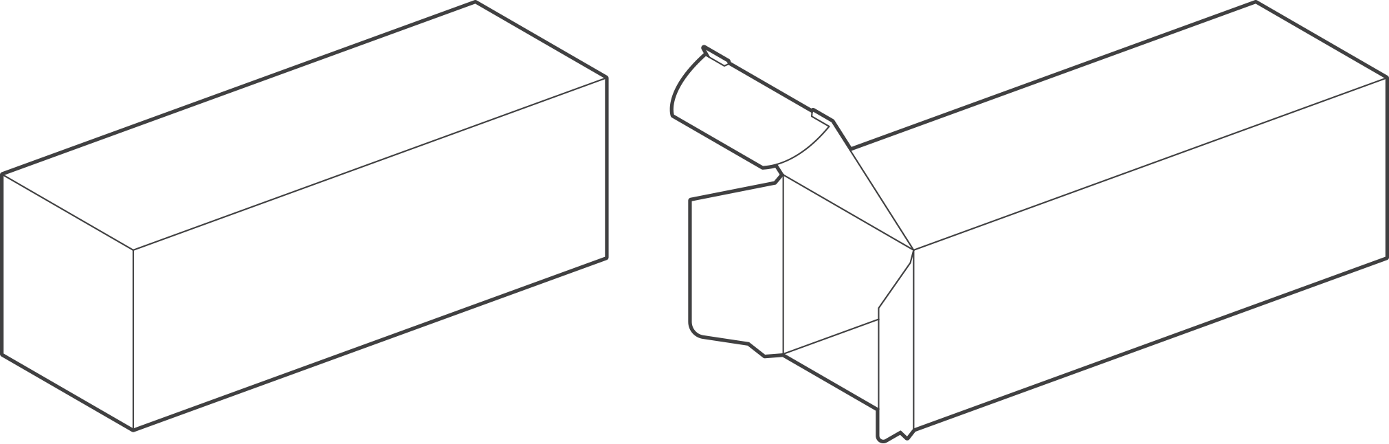 A drawing of this type of packaging